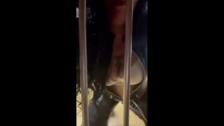 Female Dominatrix Pegs Submissive with Strapon